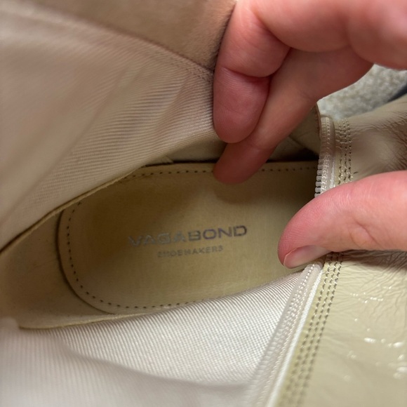 Vagabond Hedda Plaster Square Toe Patent Leather Upper Heeled Boot - Picture 15 of 16